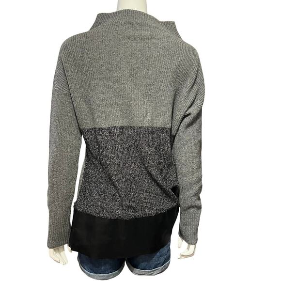 Lafayette 148 New York Womens Colorblock Mock Sweater Size Large - Picture 9 of 11